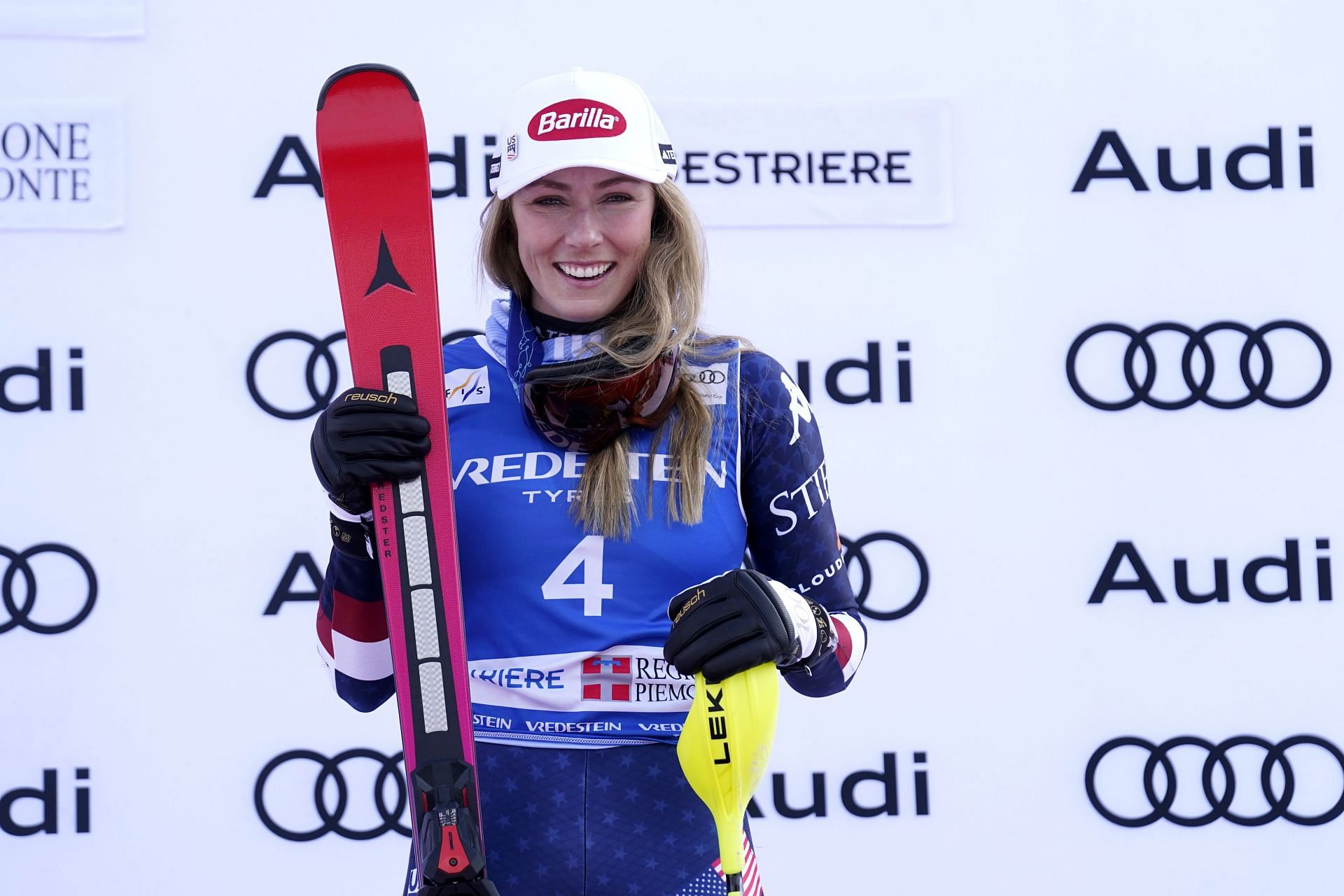 Mikaela Shiffrin at the FIS Ski World Cup Sestriere 2025 - Source: Getty